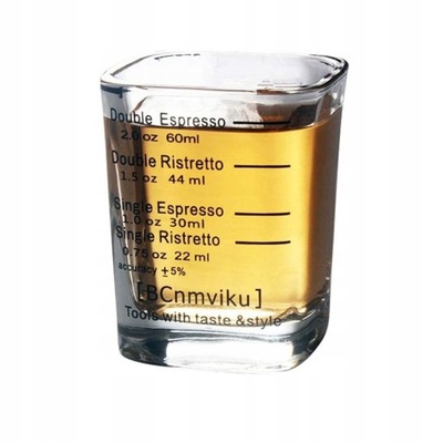 szklanka z miarką do espresso kawy 60ml 2szt