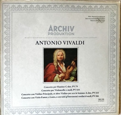 LP ANTONIO VIVALDI CONCERTO CON VIOLINI PRINCIPALE