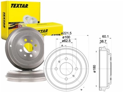 Textar 94037600 барабан тормозной фото №1