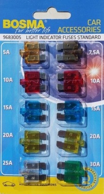 Запобіжники автомобільні płytkowe набір 2638 /led фото №1