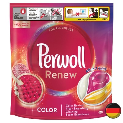 Perwoll Renew Color Niemieckie Kapsułki do Prania Koloru 40 prań