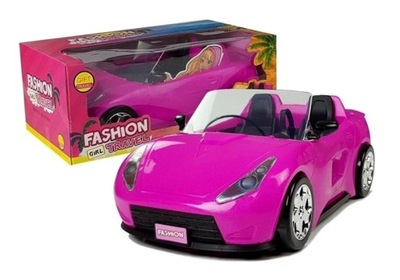 SAMOCHÓD DLA LALEK KABRIOLET RÓŻOWY