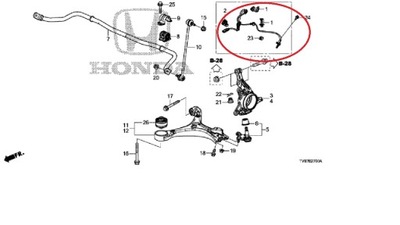 Датчик abs левый перед civic ix фото №1