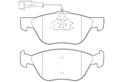 VALEO КОЛОДКИ ГАЛЬМІВНІ FIAT CROMA 93-96 Z ДАТЧИК.