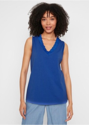 1O1G06 TOP Z KORONKĄ NIEBIESKI 36