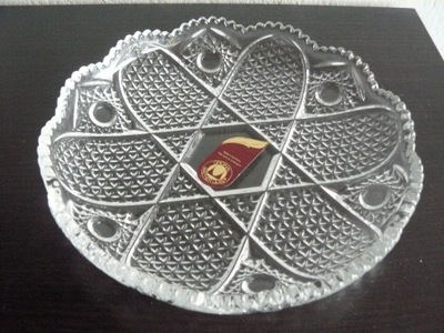 SZKLANY TALERZYK PATERKA