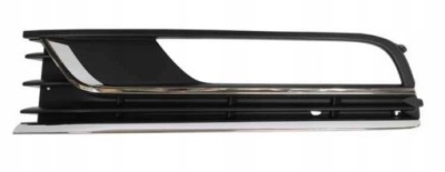 Решітка радіатора решітка w бампер ліва vw passat b7 10-14 фото №1