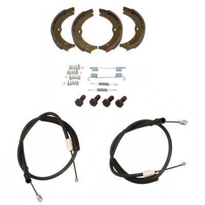 ZAPATAS DE TAMBOR DE FRENADO + RESORTES + CABLES FRENOS DE MANO MERCEDES VIANO W639  