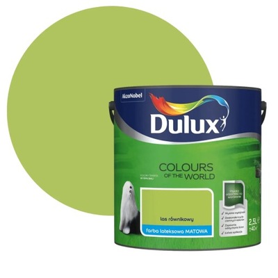 DULUX KOLORY ŚWIATA FARBA LATEKSOWA ŚCIENNA Las Równikowy 2,5L