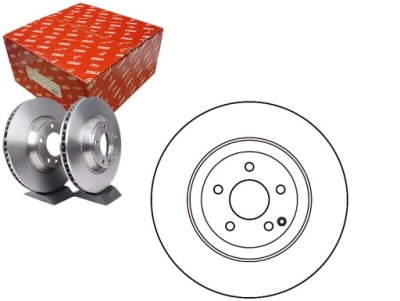 Тормозные диски тормозные 2szt mercedes перед w211 02- trw фото №1