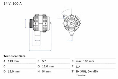 BOSCH GENERADOR 12V  