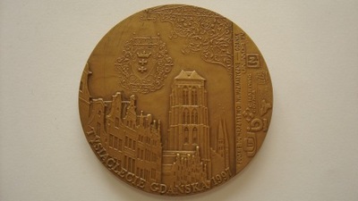 MEDAL 1000 LECIE GDAŃSKA 1997 - brąz