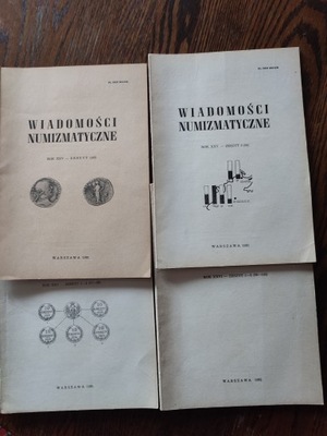 NUMIZMATYKA=WIADOMOŚCI NUMIZMATYCZNE-KOMPLETNY ROCZNIK 1981+82