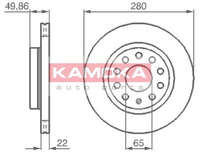 DISCO HAMULC. VW GOLF V 03-  