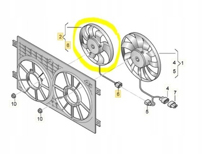 VENTILADOR DEL RADIADOR DE ACONDICIONADOR SEAT LEON II  