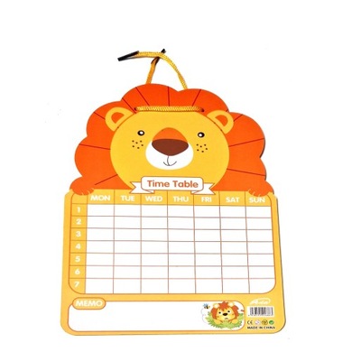 Tablica dziecięca suchościeralna PLAN LEKCJI