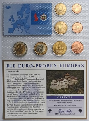 Set Monet Próbnych Europa Liechtenstein 2004