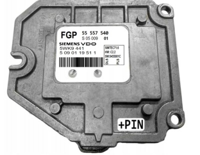 Бортовой компьютер ecu opel 1.8 55557540 5wk9441+pin фото №1