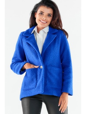 Krátky kabát s vreckami, modrý M