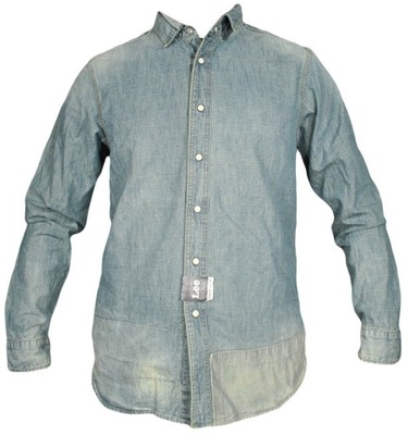 LEE koszula JEANS blue WORKER SHIRT _ S