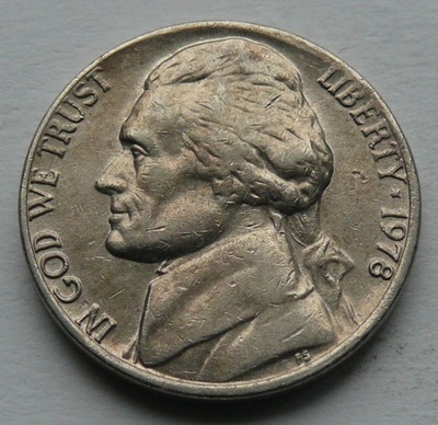 USA - 5 centów 1978 r. BZM - Jefferson Nickel