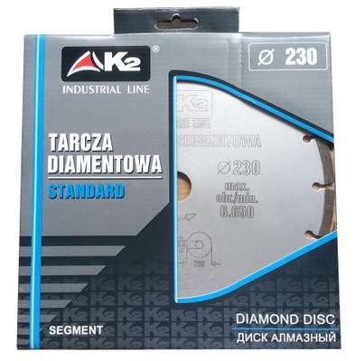 Tarcza diamentowa 'K2 Standard' segmentowa 230mm
