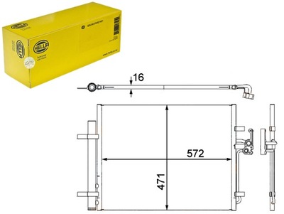HELLA КОНДЕНСАТОР РАДИАТОР КОНДИЦИОНЕРА
