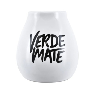 Tykwa Ceramiczna biała z logo Verde Mate 350 ml