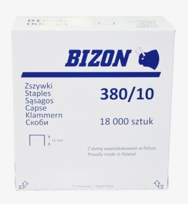 Zszywki tapicerskie Bizon Bea 380/10 18000szt