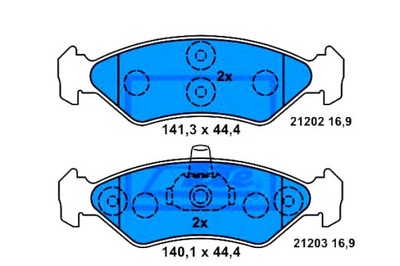 Ate гальмівні колодки гальмівні ford fiesta fiesta iii fiesta фото №1