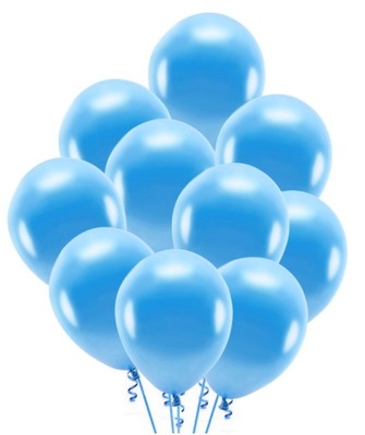 Balony niebieskie 30cm 10szt zestaw balonów