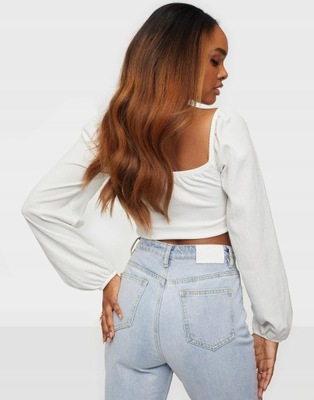 BIAŁY CROP TOP__M S71389 NELLY TREND__DDS