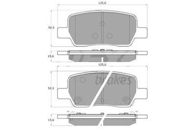 TOMEX BRAKES КОЛОДКИ ТОРМОЗНЫЕ ЗАД HYUNDAI