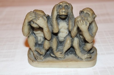 Trzy małpki, Nie widzę, nie słyszę, nie mówię, figurka