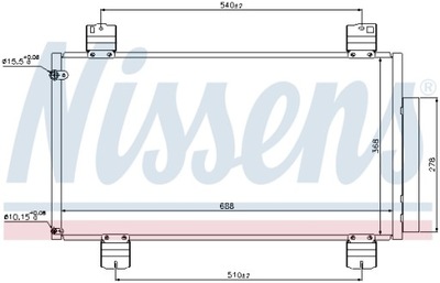 940113 NISSENS РАДИАТОР DO KLIMATACCORD VIII 08- NISSENS