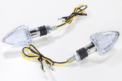 Kierunkowskazy led-owe strzałka chrom motocykl 2sz