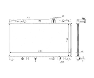 Радіатор wody toyota camry 30 09.01- 1640028280 фото №1