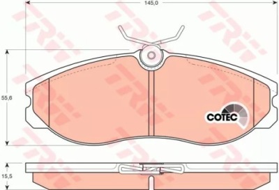 Trw gdb1113 гальмівні колодки гальмівні ford maverick/ nissan s фото №1