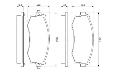 BOSCH КОЛОДКИ ГАЛЬМІВНІ HYUNDAI SONATA II NISSAN 20