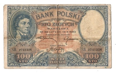 banknot 100zł 1919r