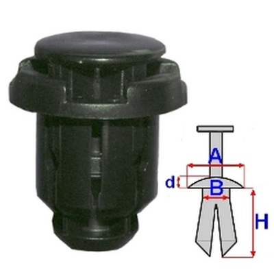 Romix штифт распорный накладки порога / защита pod двигателем fiat sedici / фото №1