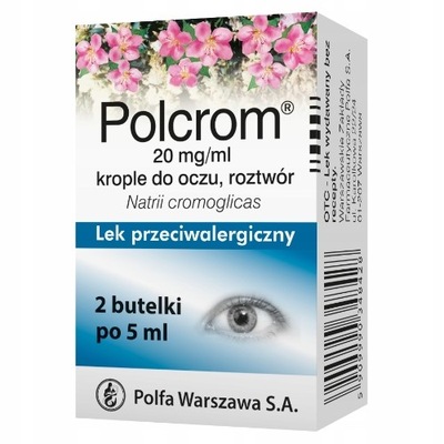 Polcrom lek krople do oczu na alergię 2 x 5 ml
