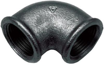 Kolano nakrętne 1" czarne