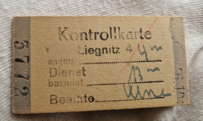 Liegnitz bilet pkp przedwojenny