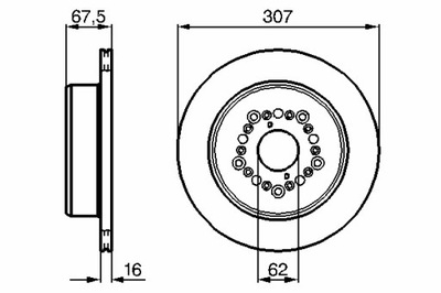 BOSCH DISCOS DE FRENADO 2SZT. PARTE TRASERA LEXUS GS LS TOYOTA CHASER MARK II VI  