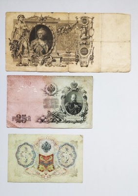 Zestaw banknotów Rosja 1905-1910