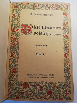 Bruckner Dzieje literatury polskiej w zarysie 1908