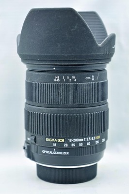 Obiektyw Sigma Nikon F Sigma AF 18-200mm f/3.5-6.3 DC HSM OS