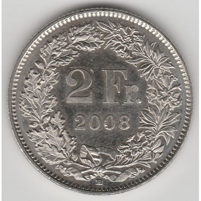 2 Francs franki 2008 Szwajcaria