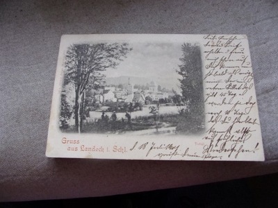 Pocztówka GRUSS AUS LANDECK Lądek Zdrój 1901